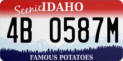 ID license plate 4B0587M