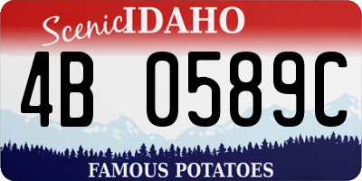 ID license plate 4B0589C