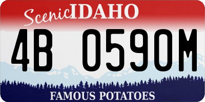 ID license plate 4B0590M