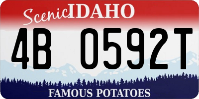 ID license plate 4B0592T