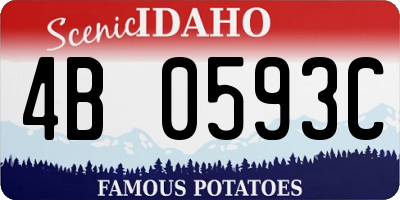 ID license plate 4B0593C