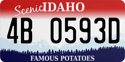 ID license plate 4B0593D