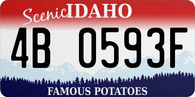 ID license plate 4B0593F
