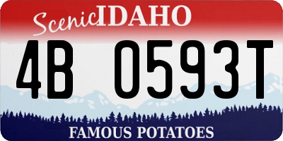 ID license plate 4B0593T