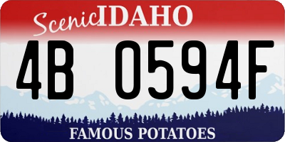 ID license plate 4B0594F