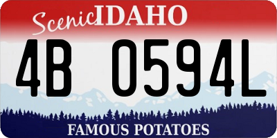 ID license plate 4B0594L
