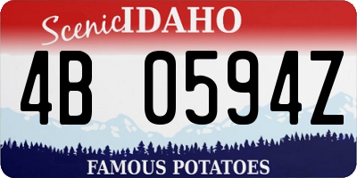 ID license plate 4B0594Z
