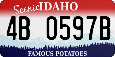 ID license plate 4B0597B