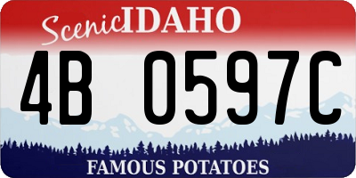 ID license plate 4B0597C