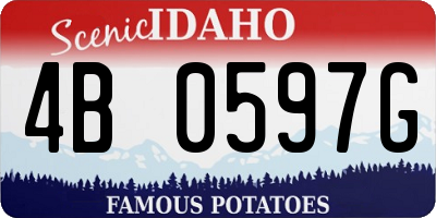 ID license plate 4B0597G