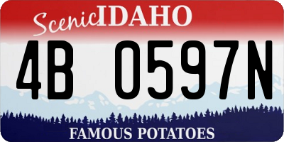ID license plate 4B0597N