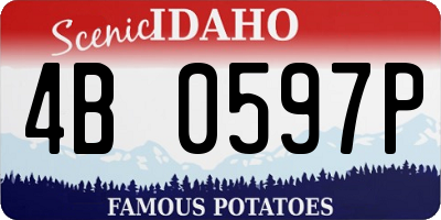ID license plate 4B0597P