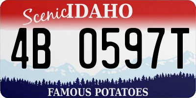 ID license plate 4B0597T