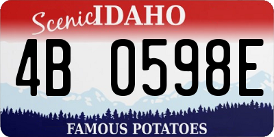 ID license plate 4B0598E