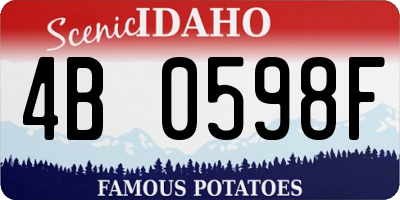 ID license plate 4B0598F