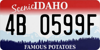 ID license plate 4B0599F