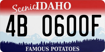 ID license plate 4B0600F