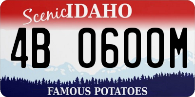 ID license plate 4B0600M