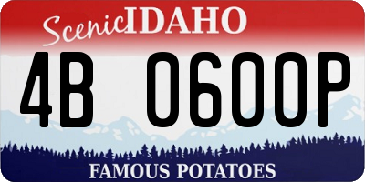 ID license plate 4B0600P