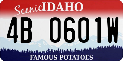 ID license plate 4B0601W