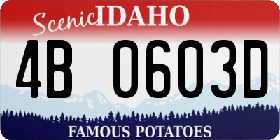 ID license plate 4B0603D