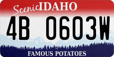 ID license plate 4B0603W