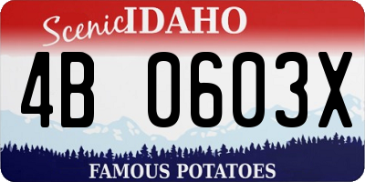 ID license plate 4B0603X