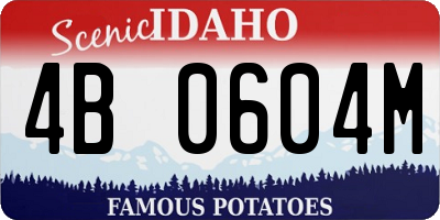 ID license plate 4B0604M