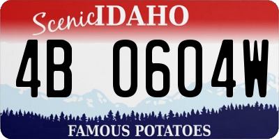 ID license plate 4B0604W