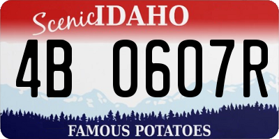 ID license plate 4B0607R