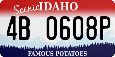 ID license plate 4B0608P