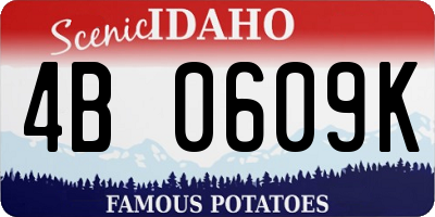 ID license plate 4B0609K
