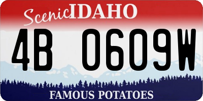 ID license plate 4B0609W