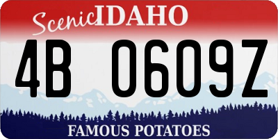 ID license plate 4B0609Z