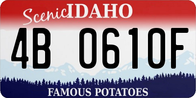 ID license plate 4B0610F