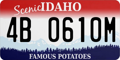 ID license plate 4B0610M