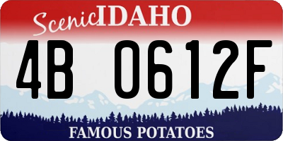 ID license plate 4B0612F