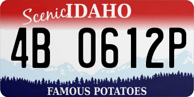 ID license plate 4B0612P
