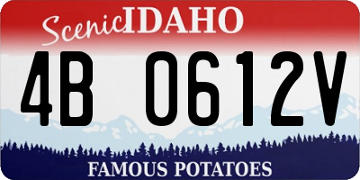 ID license plate 4B0612V