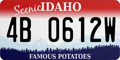 ID license plate 4B0612W