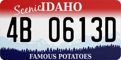 ID license plate 4B0613D