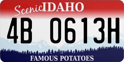 ID license plate 4B0613H