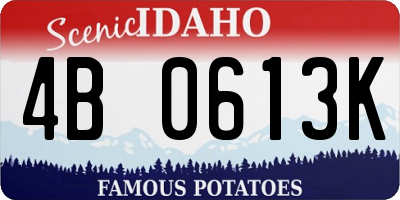 ID license plate 4B0613K