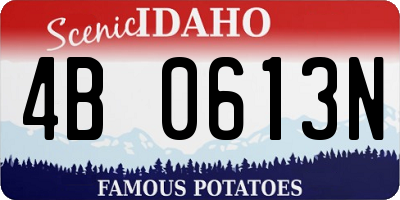 ID license plate 4B0613N