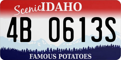 ID license plate 4B0613S