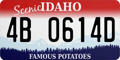 ID license plate 4B0614D