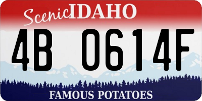 ID license plate 4B0614F