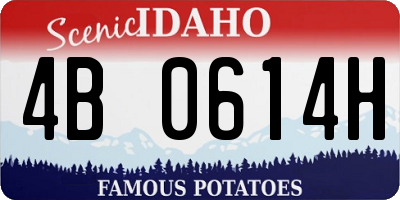 ID license plate 4B0614H