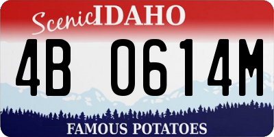ID license plate 4B0614M