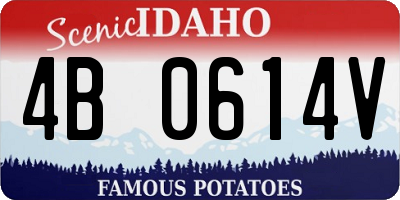 ID license plate 4B0614V